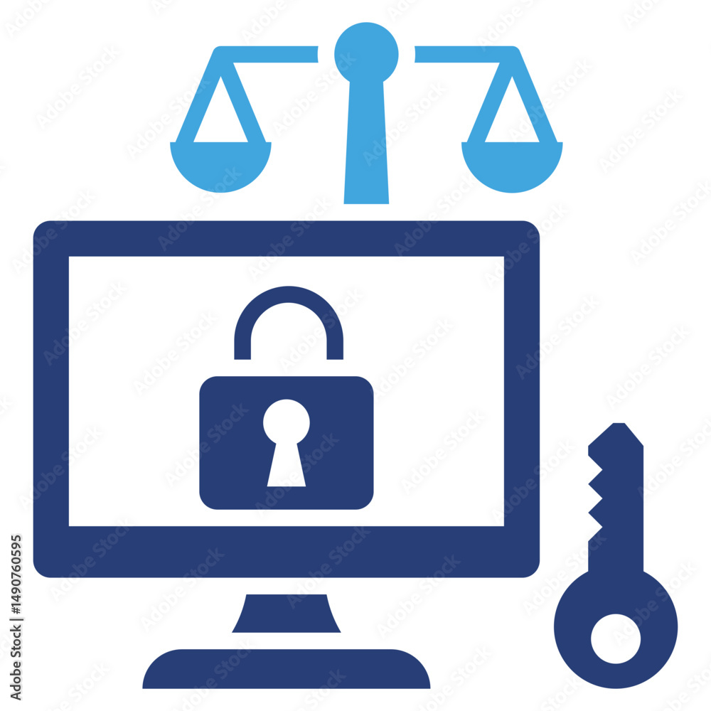 Poster access two color icon