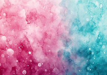 Fototapeta premium Whimsical watercolor abstract art with pastel colors and bubbles artistic studio digital artwork creative environment vibrant viewpoint unique concept