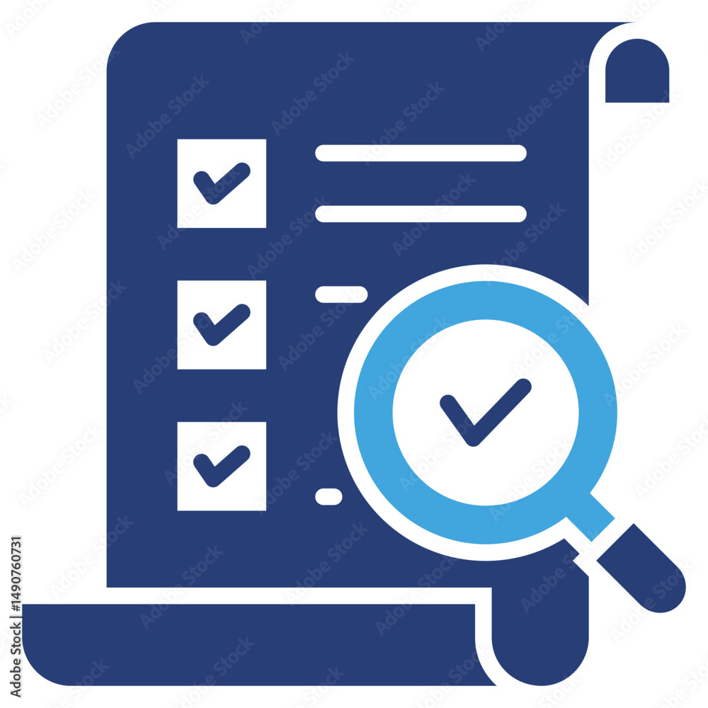 Poster audit two color icon