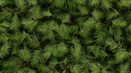 Intricate seamless pattern of lush green pine foliage creating a vibrant natural texture