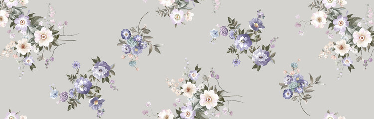 Enchanting Hand Drawn Floral and Scrollwork Pattern Illustrations