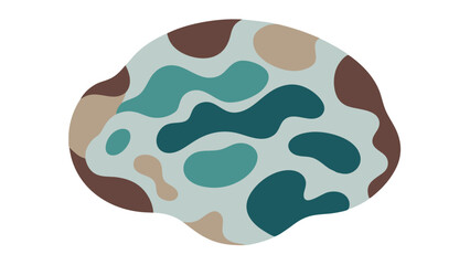 organic blob vector pattern muted tones white.