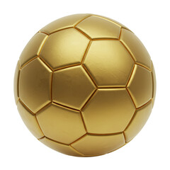 Radiant golden soccer ball, a champion's prize