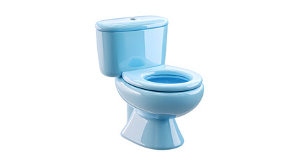 A sleek, modern blue toilet, featuring a high-gloss finish and contemporary design, perfect for any stylish bathroom.