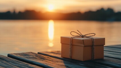 Sunset Gift on Lake Dock.