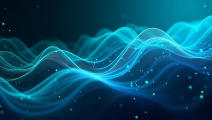 High quality Professional Abstract teal wave energy flow digital background stock