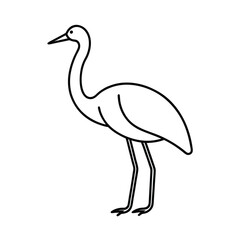 vector illustration of a crane