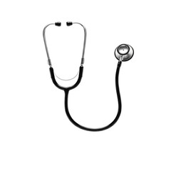 A stethoscope with blue tubing