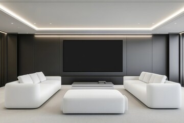 3d render of a living room