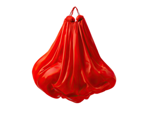 Red bag design: A modern design concept is showcased featuring a unique, bright red bag, with elegant lines, creating an eye-catching visual appeal.