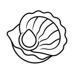 vector illustration of a seashell