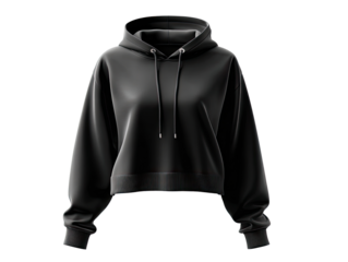Sleek Black Hoodie: A minimalist black hoodie exudes contemporary style, featuring a cozy hood, adjustable drawstrings, and relaxed silhouette, perfect for casual comfort and timeless appeal.