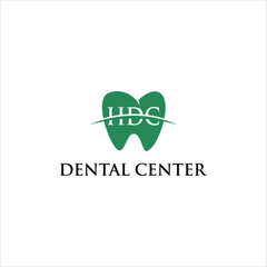 HDC Initial Dental Logo. Modern Minimalist Tooth Icon for Cosmetic Dentistry and Clinic Branding. Creative Oral Care Symbol for Dentist, Smile Treatment, Implant, Hygiene, and Medical Vector Template