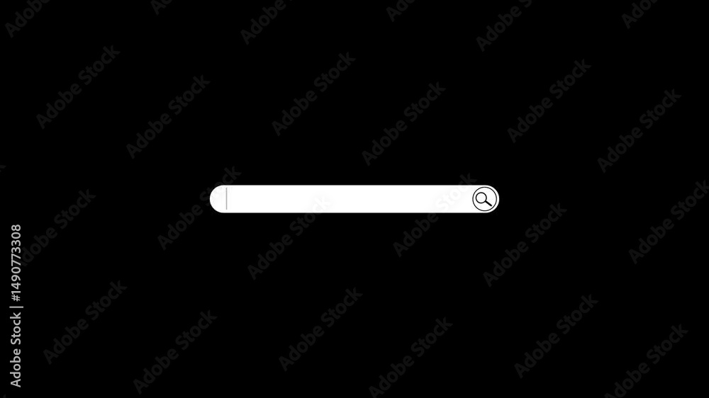 Wall mural searching internet website search engine box. internet search bar field with alpha channel. browser 