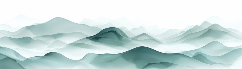 Serene mountain landscape nature scene abstract art calm environment aerial view tranquility concept