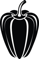 Pepper vegetable silhouette, illustration of a pepper