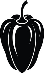 Pepper vegetable silhouette, illustration of a pepper