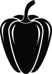 Pepper vegetable silhouette, illustration of a pepper