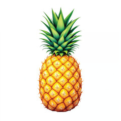 Fototapeta premium pineapple isolated on white