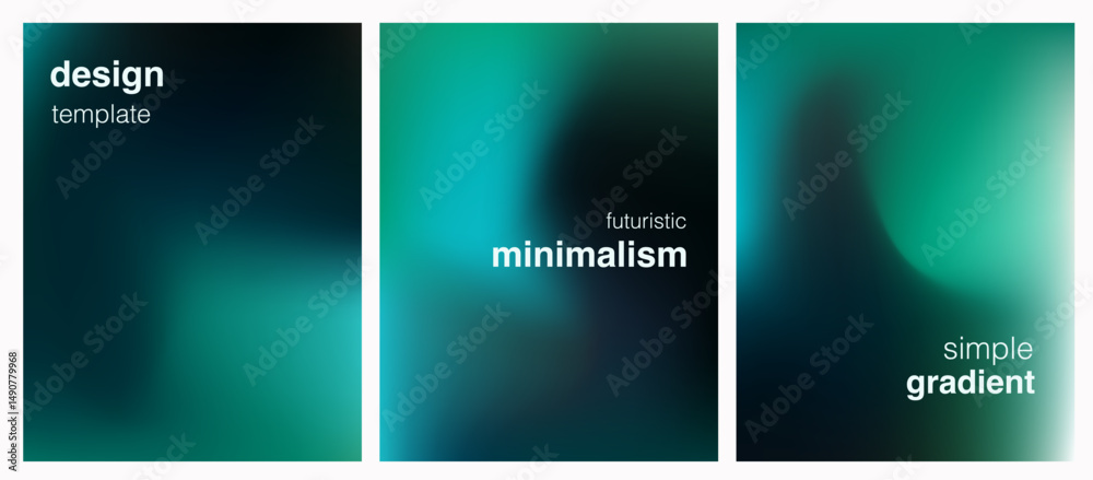 Aufkleber abstract vector illustration with a smooth blue-green gradient mesh, creating a modern, minimal, and