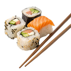 sushi and chopsticks