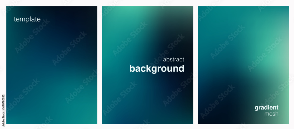 Aufkleber abstract vector illustration with a smooth blue-green gradient mesh, creating a modern, minimal, and