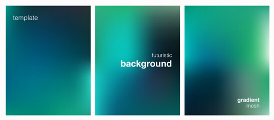 Fototapeta premium Abstract vector illustration with a smooth blue-green gradient mesh, creating a modern, minimal, and versatile background for graphic or web design projects, presentations, or digital art uses.