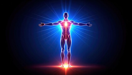 Glowing Human Energy.