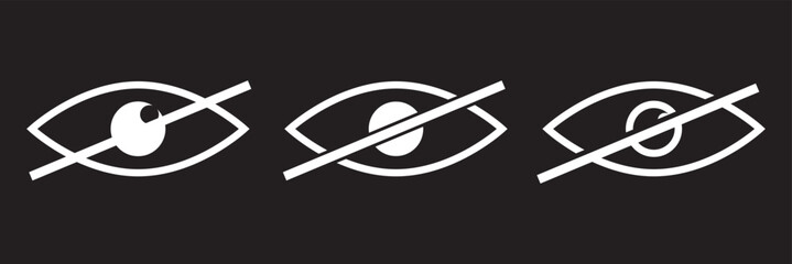 Set of Eye icon Design Template, Icon Symbol. Eye icon vector. Eye sign and symbol. Look and Vision icon. eps 10