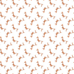 Seamless Repeating Pattern with Cute Giraffe Illustrations on White Background