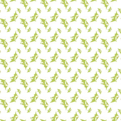 Seamless White and Green Bat Pattern for Creative Design