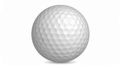 Golf Ball Isolated White Background.