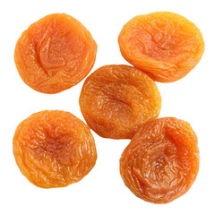 dried apricots isolated on white background