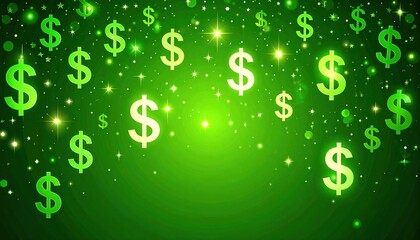 Green Dollar Sign Background.