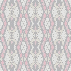 Creative trendy color abstract geometric pattern in white gray pink, can be used for printing onto fabric, interior, design, textile. Ribbons.