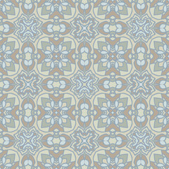 Seamless pattern in gray blue brown for decoration. Print for paper, tiles, textiles. Home  decor, interior design, cloth design.