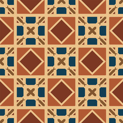 Seamless pattern in red orange blue yellow for decoration. Print for paper, tiles, textiles. Home  decor, interior design, cloth design.