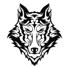 Wolf head Vector illustration. Abstract luxury Wolf head theme