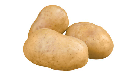 Potato on Transparent Background.