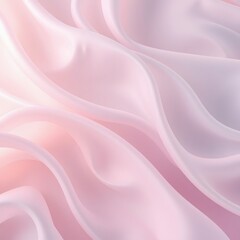 Fototapeta premium Translucent silk waves create a dreamy abstract background with soft pastel gradients and gentle light, evoking a serene atmosphere.