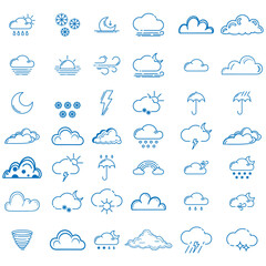 clouds icons set , set of clouds in different forms