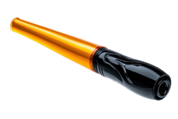 A captivating orange vape pen sleek and modern reflecting innovation in a new era of on transparent background