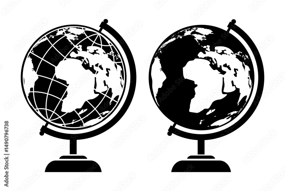 Wall mural globe vector web icon