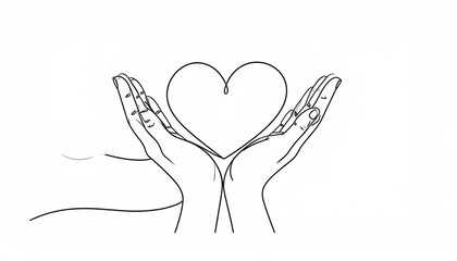 Hands Holding Heart.