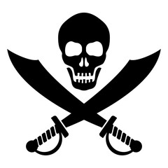 Pirates skull vector symbol