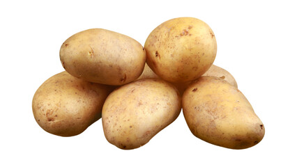 Potato on Transparent Background.