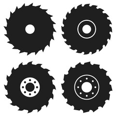 Circular saw blade vector icon