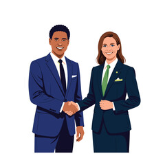 Casual business man character. Vector illustration. Various poses on a white background