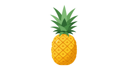 Vibrant Yellow Pineapple with Distinct Diamond Pattern
