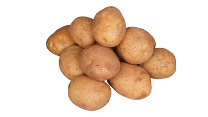 Potato on Transparent Background.